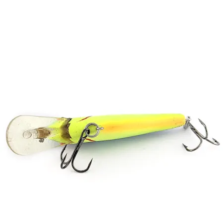 Vintage Cotton Cordell CC Shad Deep, chartreuse fishing lure #23169