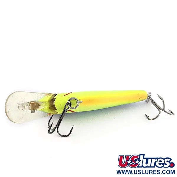 Vintage   Cotton Cordell CC Shad Deep,  chartreuse fishing lure #23169