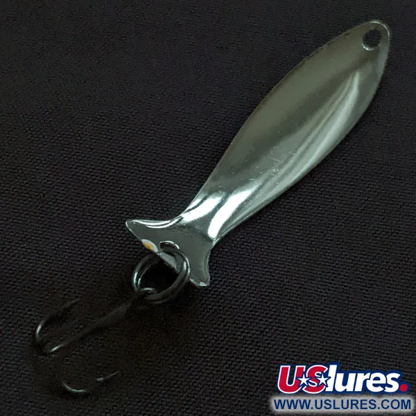 Vintage   Worth Fly Rod Demon, 3/64oz black/white/nickel fishing spoon #23173