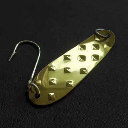 Vintage Luhr Jensen Alpena Diamond, 1/4oz gold fishing spoon #23180