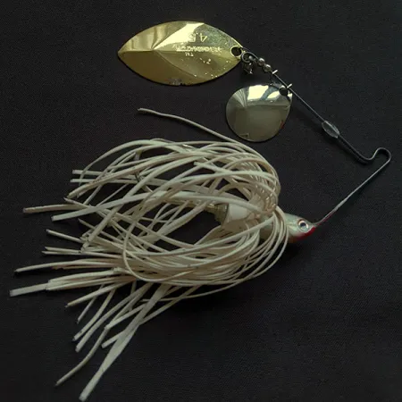 Vintage Terminator Titanium 4.5 Spinnerbait, 1/2oz gold/nickel spinning lure #23184