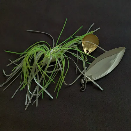 Vintage Terminator Titanium 4.25 Spinnerbait, 1/2oz gold/nickel spinning lure #23186