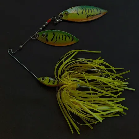Vintage Wahoo Spinnerbait Prizm, 2/3oz Fire tiger spinning lure #23187