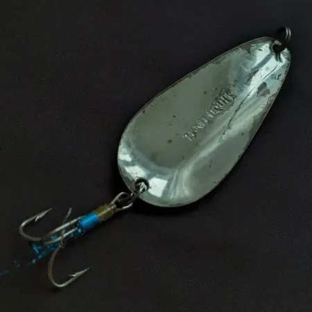 Vintage Lindy / Little Joe Lindy Finsel silver plated, 2/3oz silver fishing spoon #23190