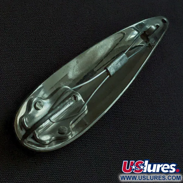 Vintage   Weedless Bait Company FISHTRAP, 1/3oz red/white/nickel fishing spoon #23191