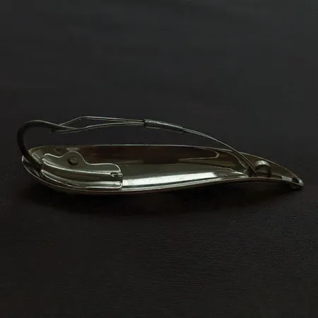 Vintage Weedless Bait Company FISHTRAP, 1/3oz red/white/nickel fishing spoon #23191