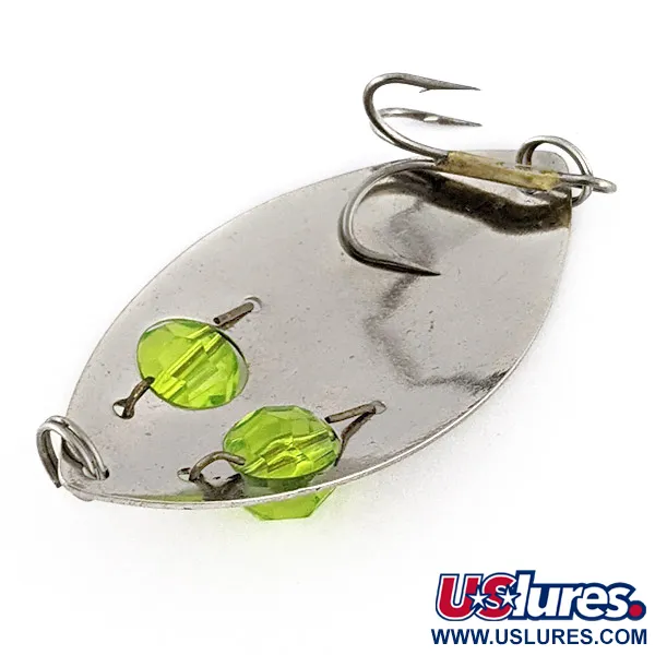 Vintage   Kmart Kresge, 1/3oz nickel/green fishing spoon #23193