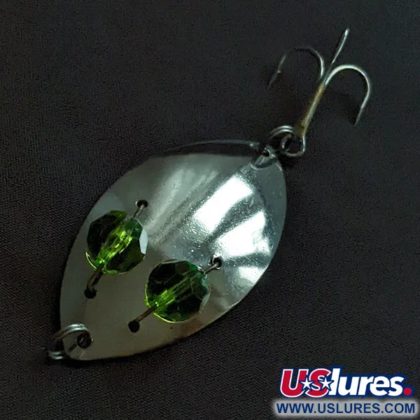 Vintage   Kmart Kresge, 1/3oz nickel/green fishing spoon #23193