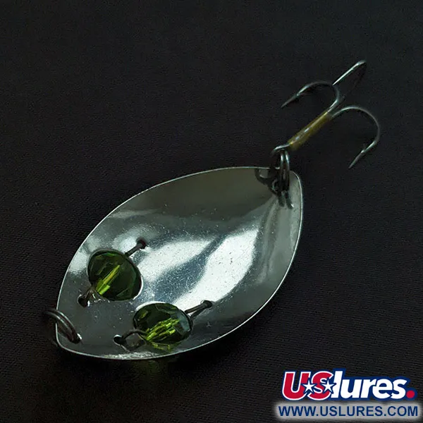 Vintage   Kmart Kresge, 1/3oz nickel/green fishing spoon #23193