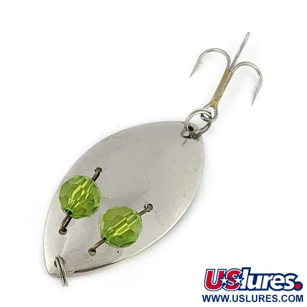 Vintage   Kmart Kresge, 1/3oz nickel/green fishing spoon #23193