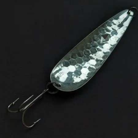 Vintage Luhr Jensen Diamond King 5, 1/2oz nickel fishing spoon #23198