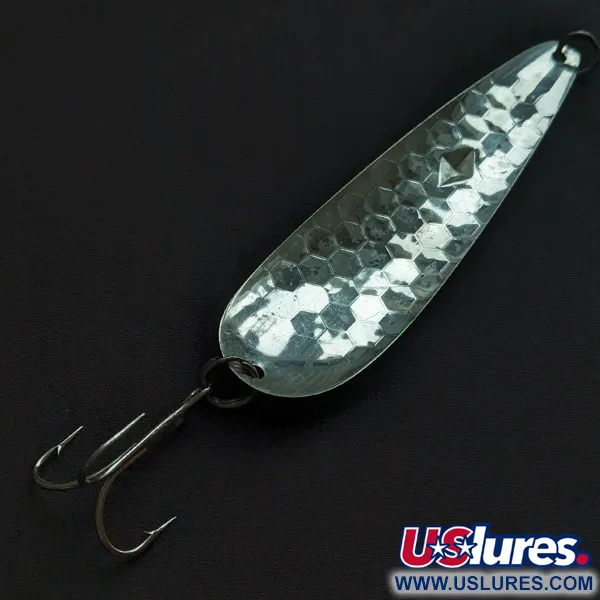 Vintage   Luhr Jensen Diamond King 5, 1/2oz nickel fishing spoon #23198