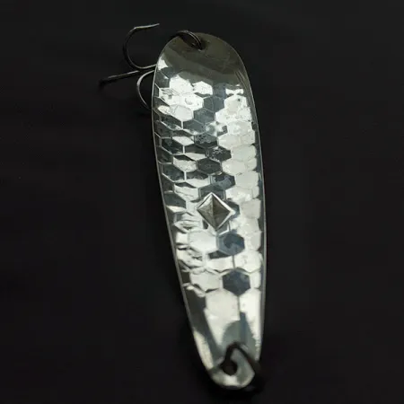 Vintage Luhr Jensen Diamond King 5, 1/2oz nickel fishing spoon #23198