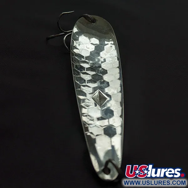 Vintage   Luhr Jensen Diamond King 5, 1/2oz nickel fishing spoon #23198