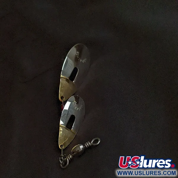 Vintage  Marathon Bait Company Marathon June-Bug Tandem Spinner, 1/4oz nickel/red spinning lure #23202