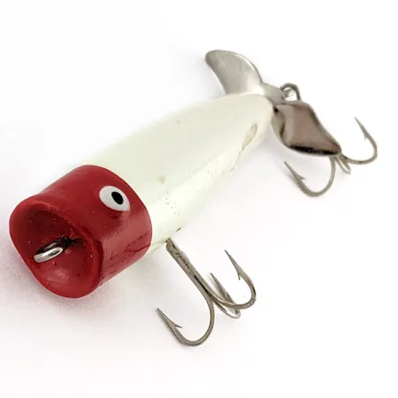 Vintage Burke Pop Top, 1/2oz red head fishing lure #23204