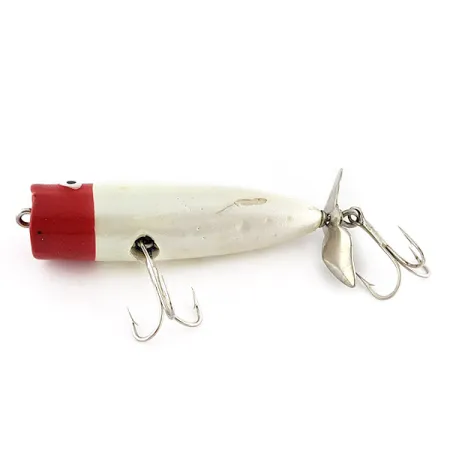 Vintage Burke Pop Top, 1/2oz red head fishing lure #23204