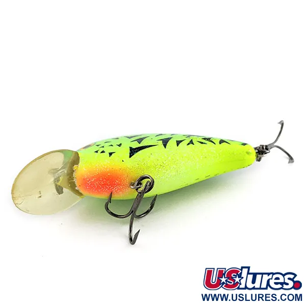 Vintage  Mann's Bait  Mann's Loudmouth, 2/3oz Fire tiger fishing lure #23206