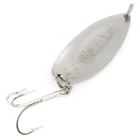 Vintage Seneca Little Cleo (Hula Girl), 3/4oz nickel/blue fishing spoon #23208