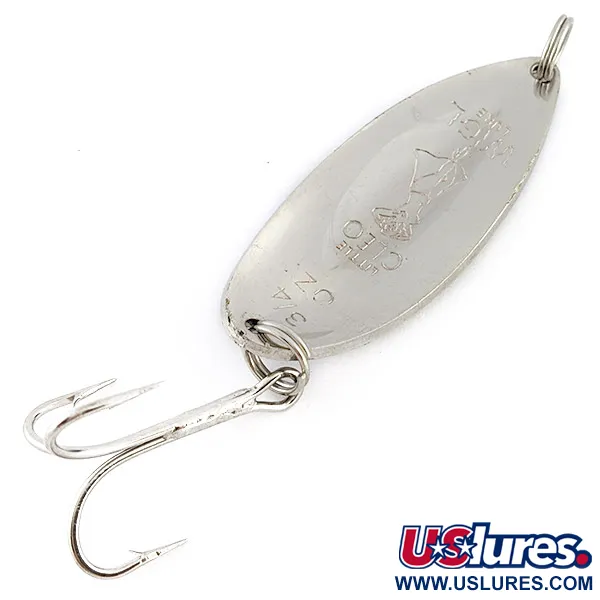 Vintage  Seneca Little Cleo (Hula Girl), 3/4oz nickel/blue fishing spoon #23208