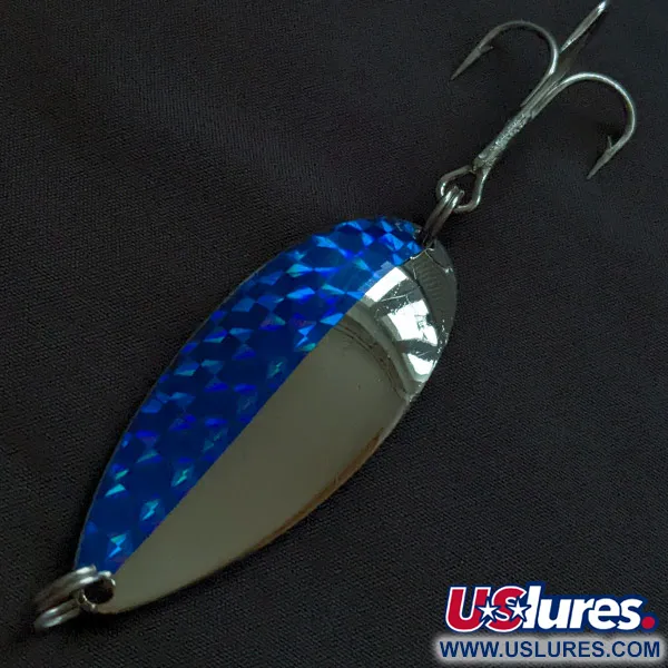 Vintage  Seneca Little Cleo (Hula Girl), 3/4oz nickel/blue fishing spoon #23208