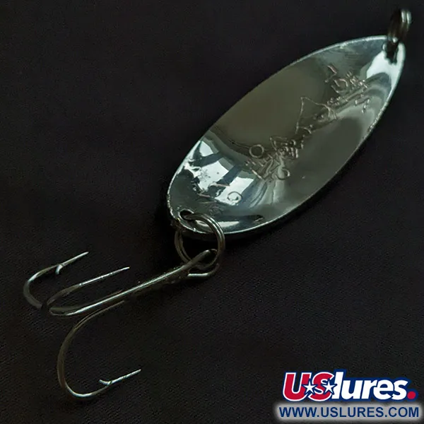 Vintage  Seneca Little Cleo (Hula Girl), 3/4oz nickel/blue fishing spoon #23208