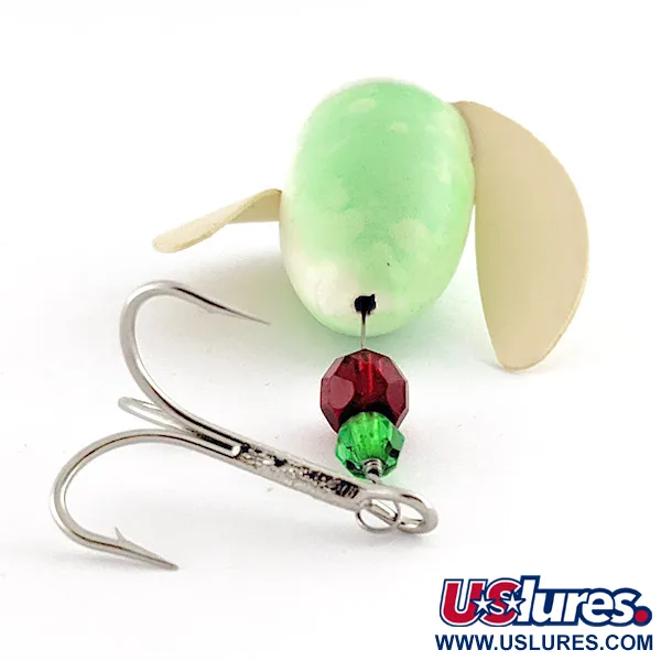 Vintage  Yakima Bait Worden's Spin-n-Glo Glow, 1/4oz green Glow - glows in the dark spinning lure #23210