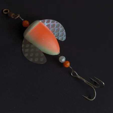 Vintage Yakima Bait Worden's Spin-n-Glo Glow, 1/4oz pink Glow - glows in the dark spinning lure #23211