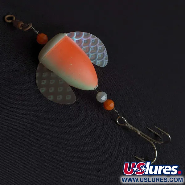 Vintage  Yakima Bait Worden's Spin-n-Glo Glow, 1/4oz pink Glow - glows in the dark spinning lure #23211