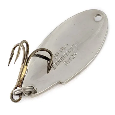Vintage Acme Thunderbolt, 1/8oz nickel/blue fishing spoon #23213