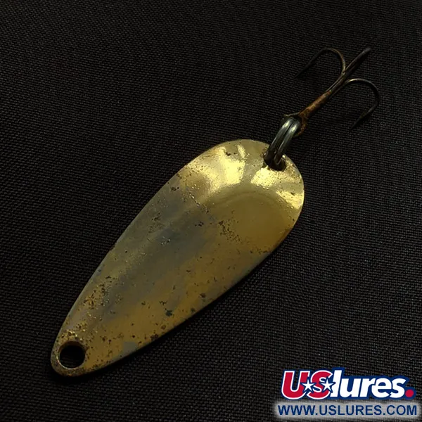 Vintage   Worth Chippewa Steel Spoon , 3/16oz gold fishing spoon #23214