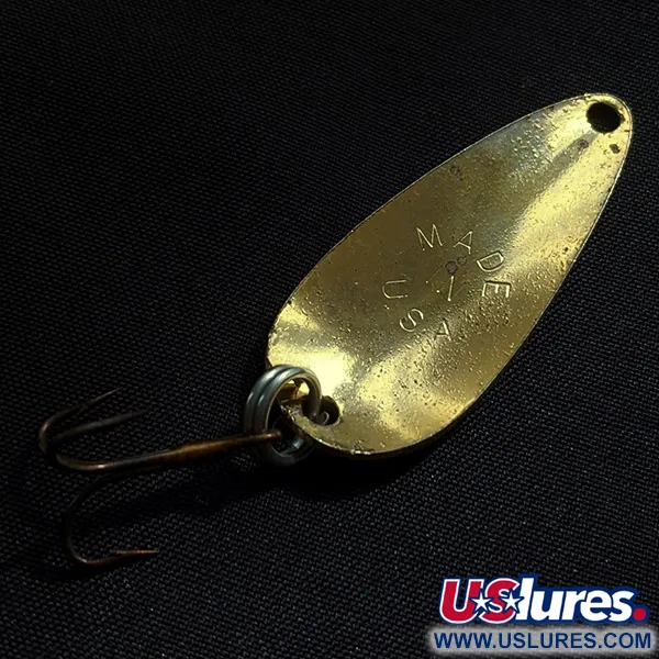 Vintage   Worth Chippewa Steel Spoon , 3/16oz gold fishing spoon #23214
