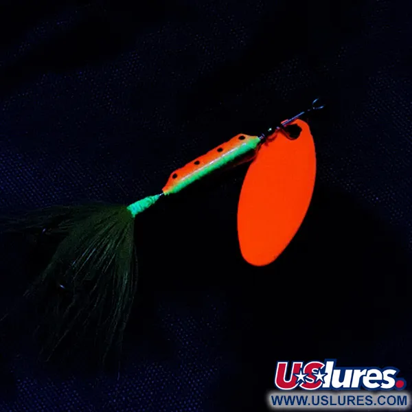 Vintage  Yakima Bait Worden’s Original Rooster Tail, 1/8oz Fire tiger spinning lure #23216