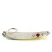 Vintage  Red Eye Lures Red Eye Evil Eye, 1/3oz yellow/green/nickel fishing spoon #23219