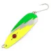 Vintage  Red Eye Lures Red Eye Evil Eye, 1/3oz yellow/green/nickel fishing spoon #23219