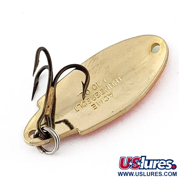 Vintage   Acme Thunderbolt, 1/8oz Fire tiger fishing spoon #23224