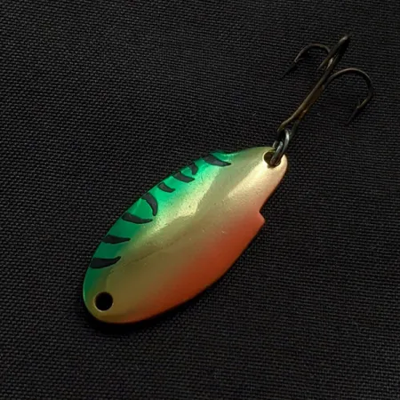 Vintage Acme Thunderbolt, 1/8oz Fire tiger fishing spoon #23224