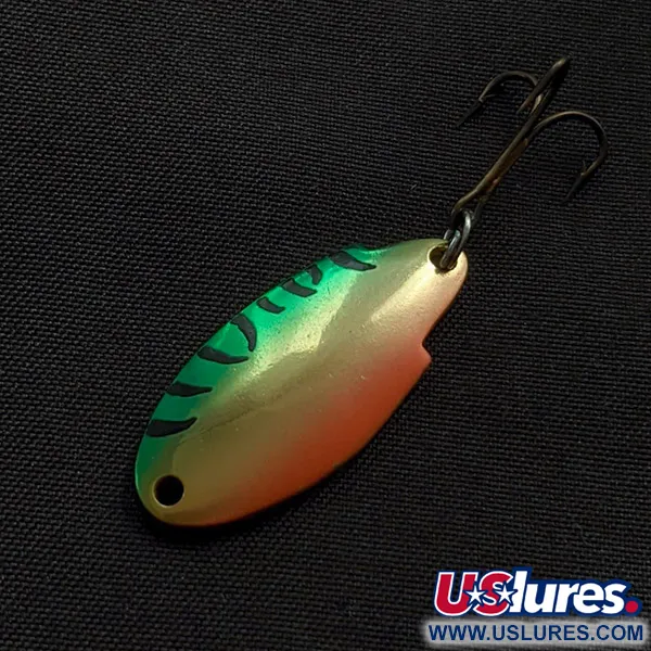 Vintage   Acme Thunderbolt, 1/8oz Fire tiger fishing spoon #23224