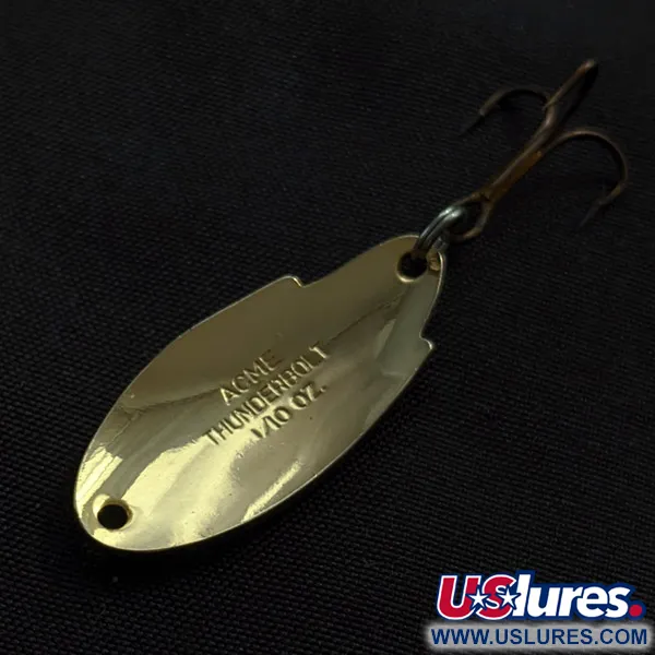 Vintage   Acme Thunderbolt, 1/8oz Fire tiger fishing spoon #23224
