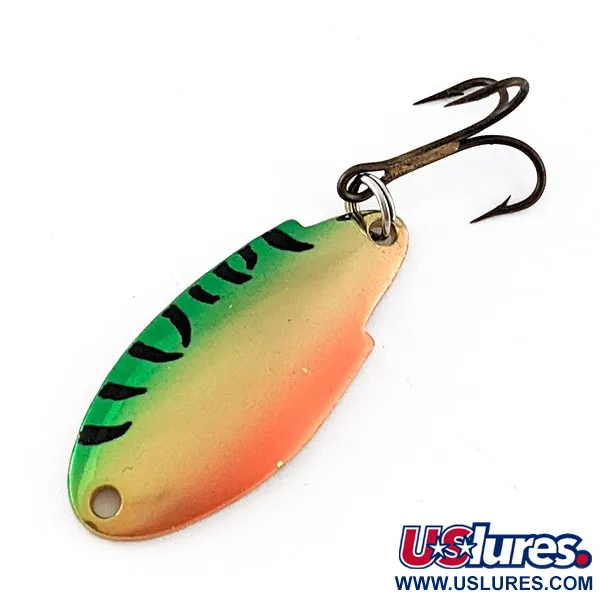 Vintage   Acme Thunderbolt, 1/8oz Fire tiger fishing spoon #23224