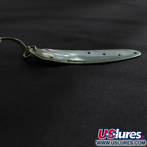 Vintage   Holey Angel FL-3000 UV, 1/4oz nickel/green UV fishing spoon #23228