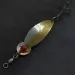 Vintage   Gibbs One Eye Wiggler, 1/2oz nickel/brass/red eye fishing spoon #23240