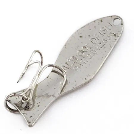 Vintage Al's gold fish, 1/4oz nickel fishing spoon #23250