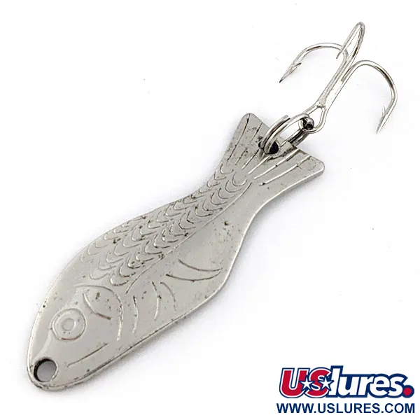 Vintage   Al's gold fish, 1/4oz nickel fishing spoon #23250