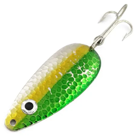 Vintage Eppinger Dardevle Dardevlet , 3/4oz nickel/gold/green fishing spoon #23251