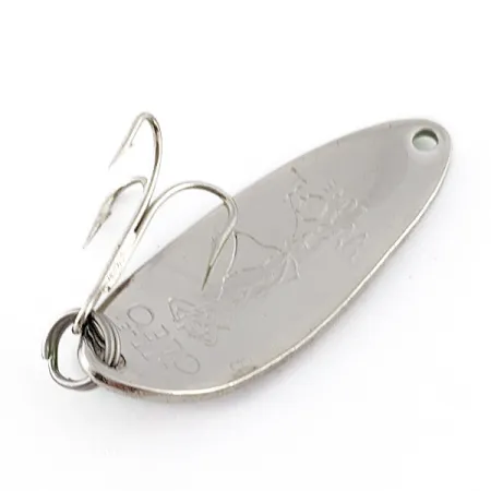 Vintage Seneca Little Cleo (Hula Girl), 1/3oz nickel/green fishing spoon #23255