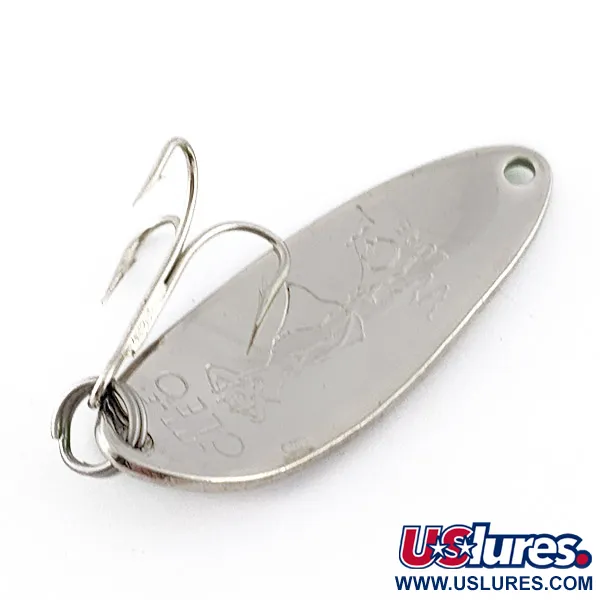 Vintage  Seneca Little Cleo (Hula Girl), 1/3oz nickel/green fishing spoon #23255