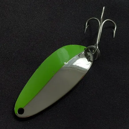 Vintage Seneca Little Cleo (Hula Girl), 1/3oz nickel/green fishing spoon #23255