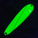 Vintage   Luhr Jensen Westport Wobbler, 1/2oz yellow/green/white UV fishing spoon #23257