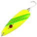 Vintage  Red Eye Lures Red Eye Evil Eye, 1/3oz yellow/green/red eye fishing spoon #23258